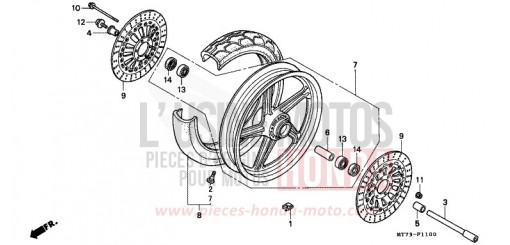 ROUE AVANT NR750N de 1992